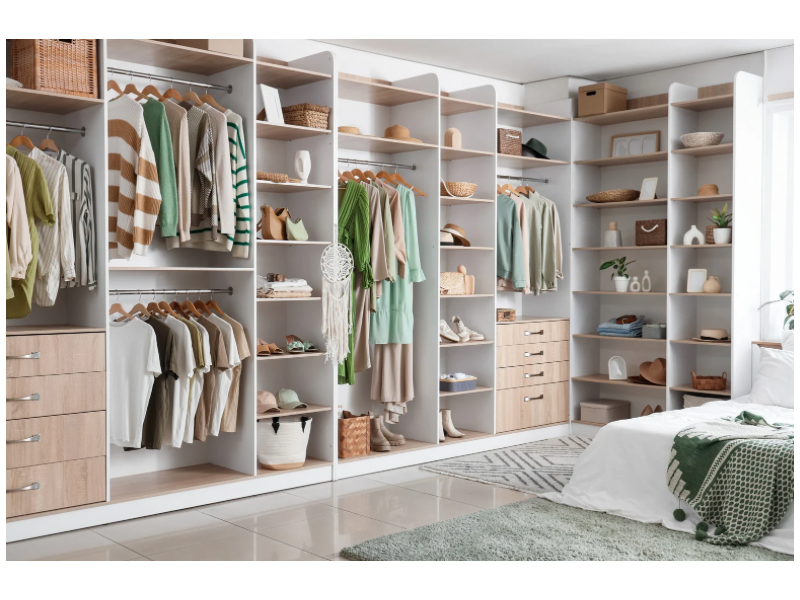 A Closet full of clothes and accessories