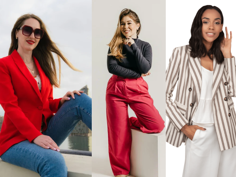 women wearing work or meeting outits