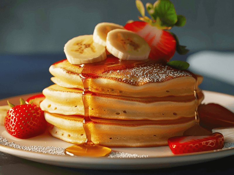 pancake-and-strawberry-topping