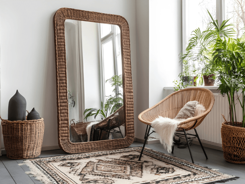 room-with-mirror-and-plants