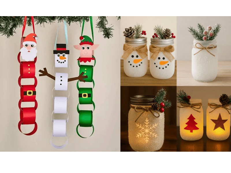 Christmas-mason-jars-and-paper-ring